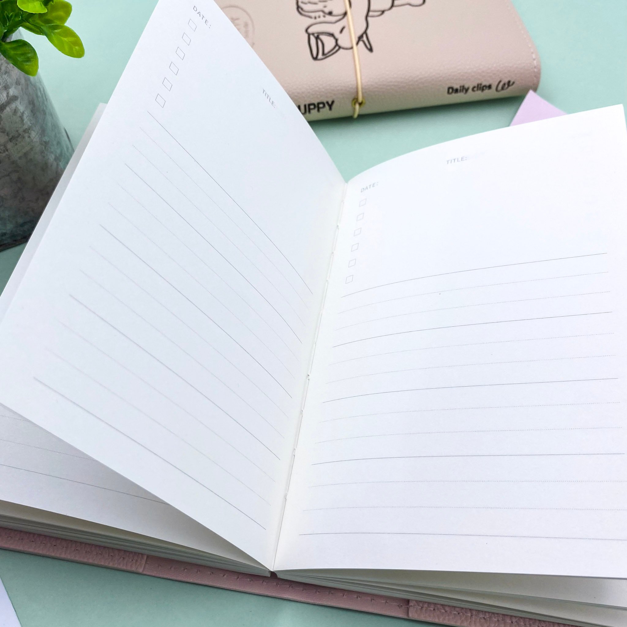 Caderno Planner LUXO Courino Costurado  Puppy - IMPORTADO - UND