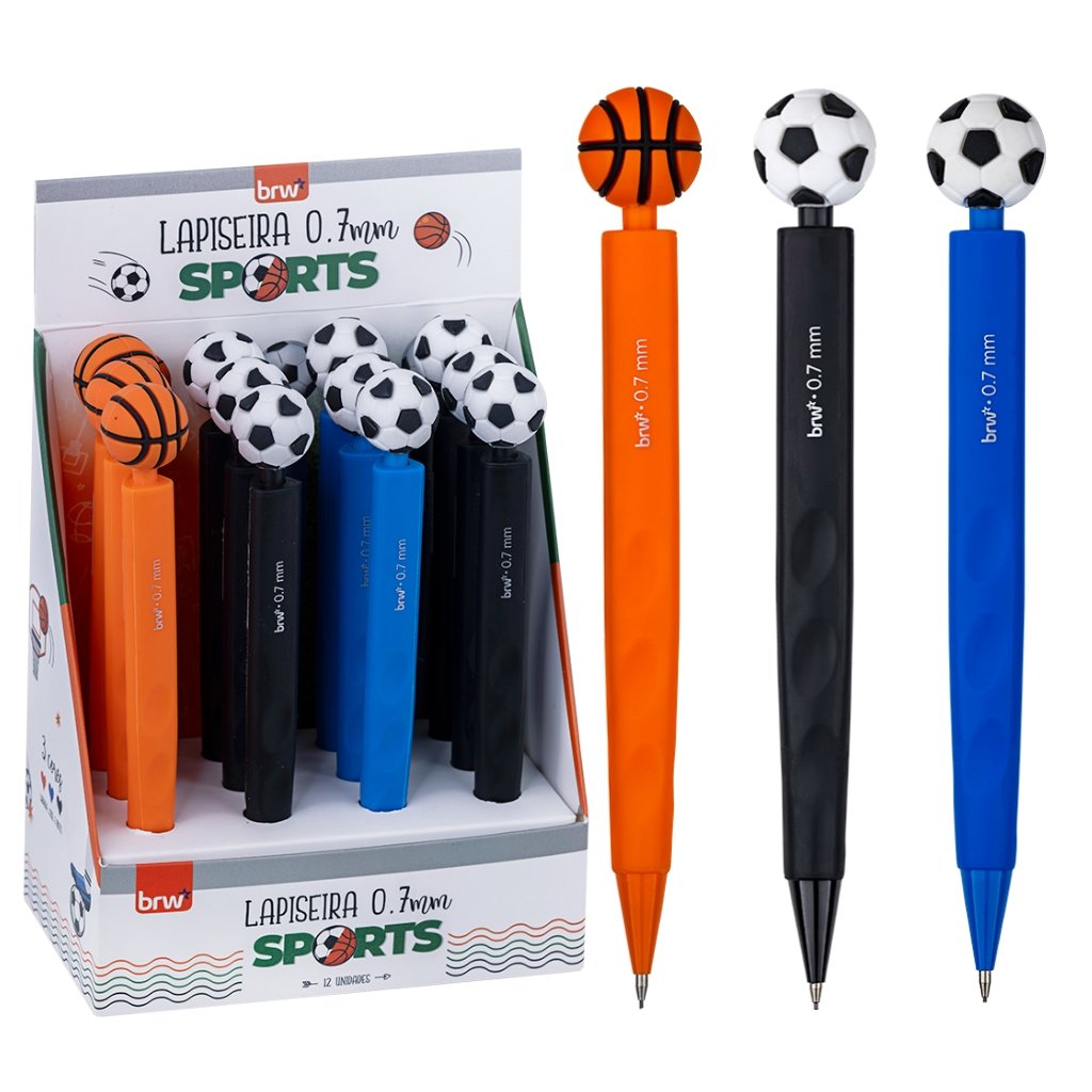 Lapiseira Plástica 0,7mm Sports - BRW - 4 UND