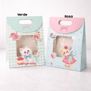 Embalagem Lacinho C/ Visor Urso e Cachorro 26x19cm - IMPORTADO - UND
