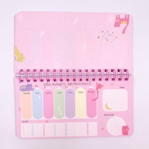 Planner de Mesa com Espiral Gatinhos 23,2x12,2cm