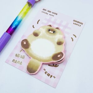 Bloco de Notas Adesivo Gato Fluffly 9x12,8cm - UNISO - UND