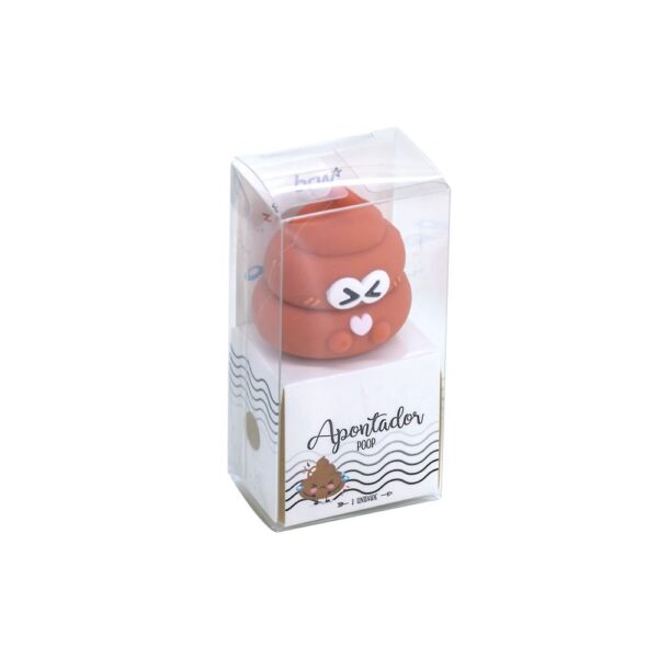 Apontador Emborrachado Cocô Poop BRW - Display 16 Und