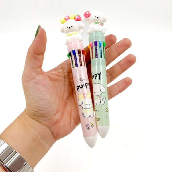 Caneta 10 Cores Dog Puipy