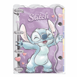 Fichário Universitário PVC Cristal 10 Divisórias Stitch 192 fls - DAC