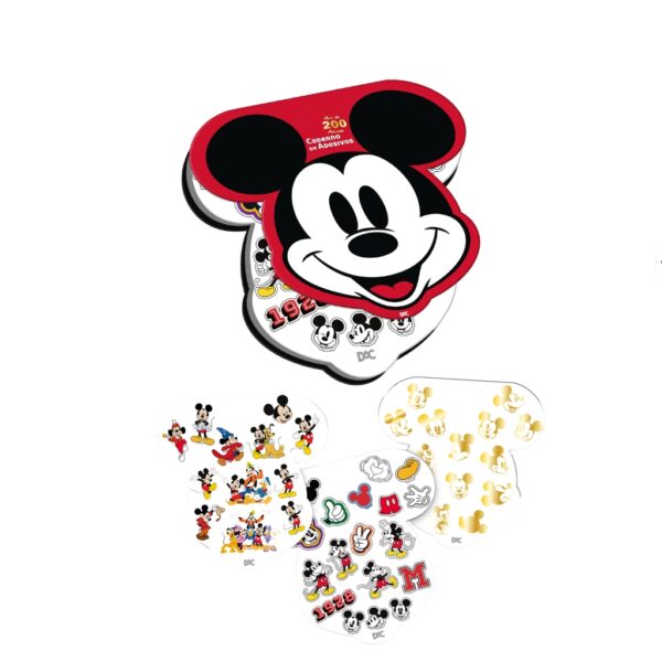 Caderno de Adesivos 20 fls com 200 Adesivos Mickey Disney - DAC