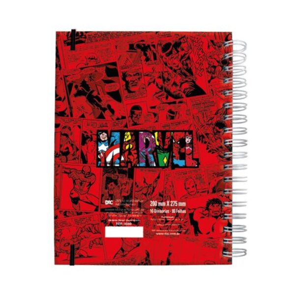 Caderno Smart Universitário 10 Matérias Marvel DAC