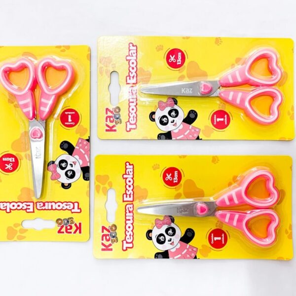 Tesoura Fofa 13 cm Coração KAZ - BLISTER