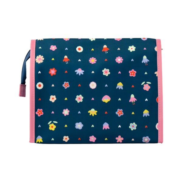 Necessaire Dobrável Azul Floral 26x11x21cm - FLORIE - UND