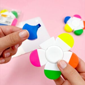 Marca Texto Spinner Flor 5 Cores