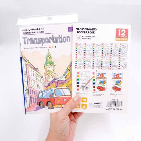 Livro Pintura Aquarela com Pincel 12 Folhas