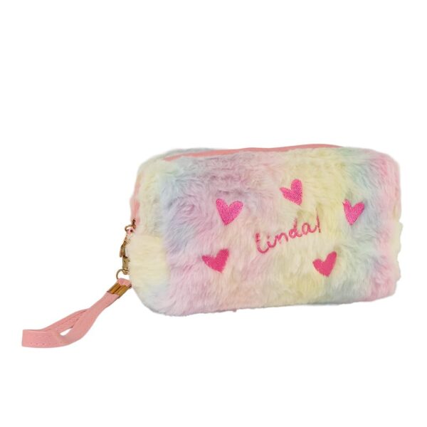 Estojo Necessaire Pelúcia "LINDA" 20x13x10cm - FLORIE - UND