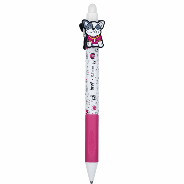 Caneta Esferográfica Divertida Gel Apagável 0.7mm Pug BRW - UND