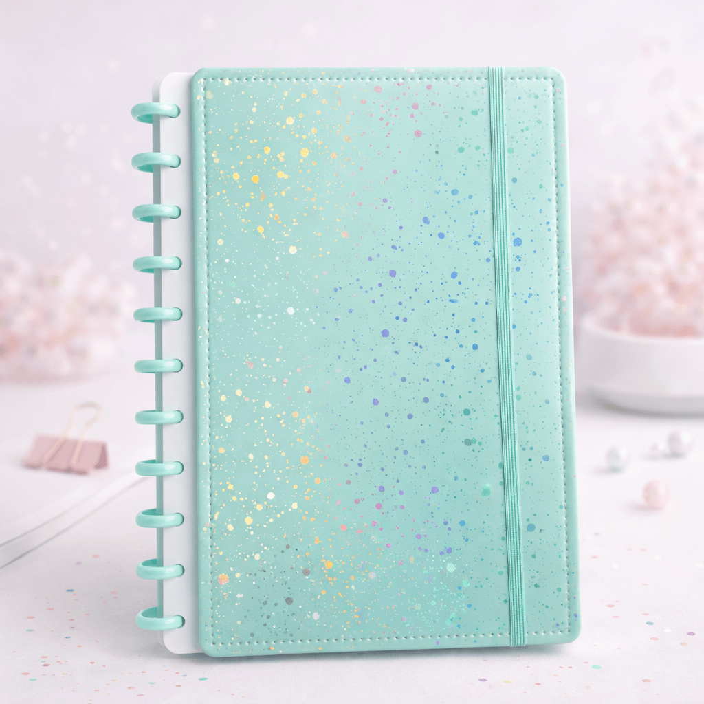Caderno de Disco A4 Brilho Holográfico 29,5x21,5cm 11 Discos 80 Fls - IMPORTADO - UND