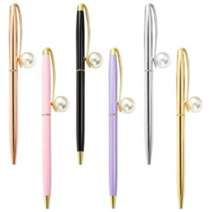 Caneta Luxo Metálica Pérola Unic - Kit 4 Und