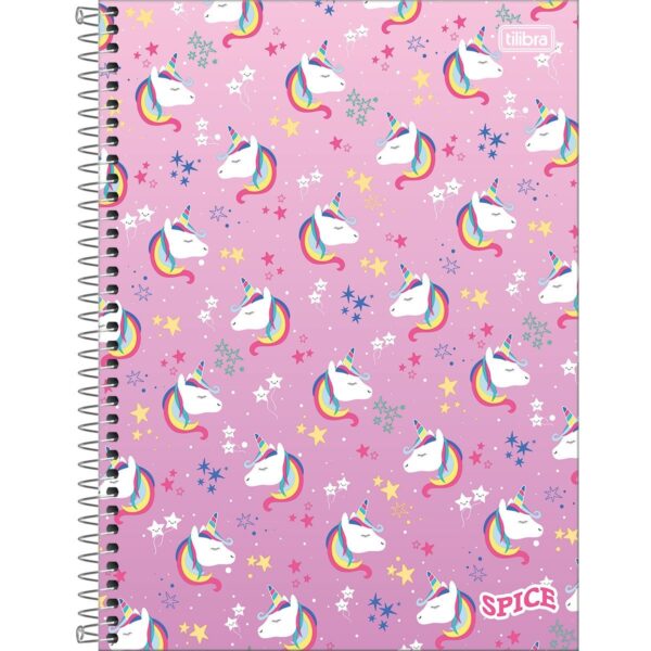 Caderno Espiral Capa Dura Universitário 1 Matéria Spice Feminino Tilibra