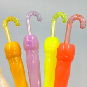 Caneta Fofa Guarda Chuva Cristal- Kit 6 Und