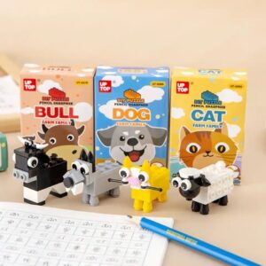 Apontador Lego Cachorro e Gato