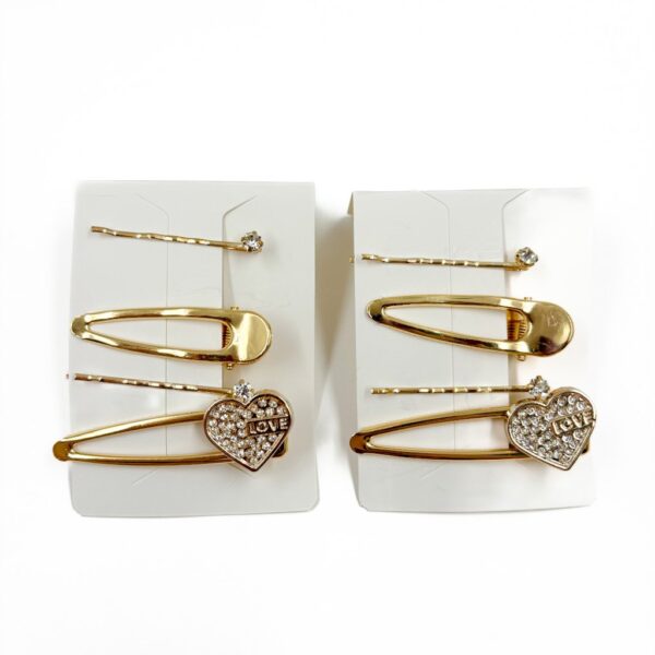 Kit Acesórios Cabelo Love Dourado