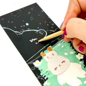 Kit Desenho Mágico + Aquarela Coelhinho Rabbit  c/ Pincel e Palitinho