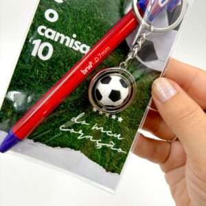 Kit Namorados Caneta Futebol + Chaveiro
