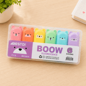Marca Texto Ursinho Boow 6 UND - IMPORTADO - BLISTER