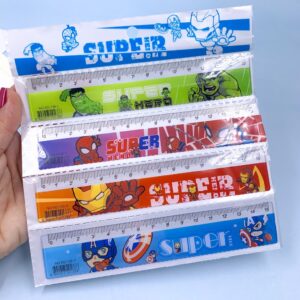 Régua 15 cm Super Heróis - Kit 4 Und