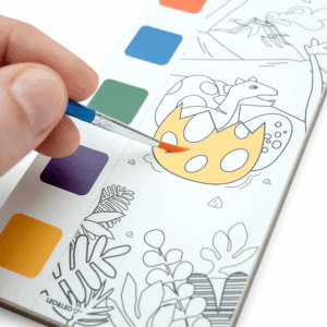 Bloco de Colorir Aquarela Dino LEO E LEO - BLISTER