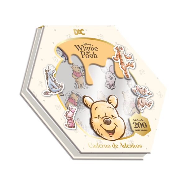 Caderno de Adesivos 20 Fls com 200 Adesivos Ursinho Pooh Disney - DAC