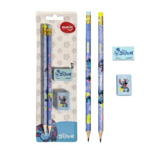 Kit Escolar Stitch 4 Peças MOLIN - BLISTER