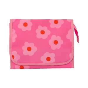 Necessaire Dobrável Rosa Flores 26x11x21cm - FLORIE - UND
