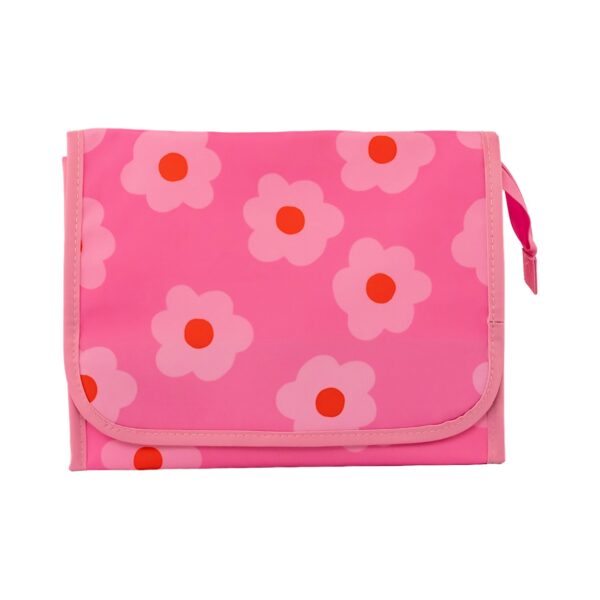 Necessaire Dobrável Rosa Flores 26x11x21cm - FLORIE - UND