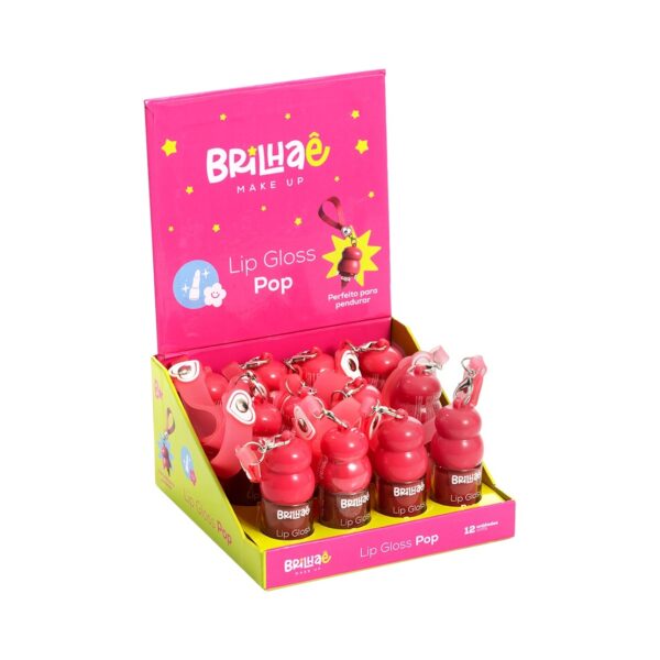 Make Batom Lip Gloss Pop 5ml c/ Chaveiro - BRILHAE - UND