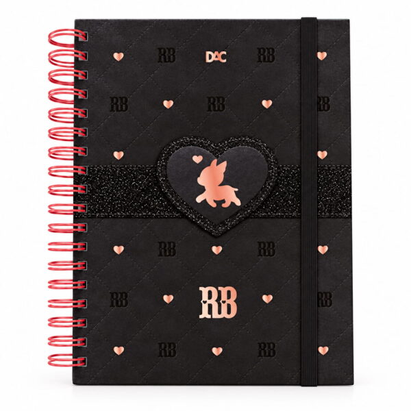 Caderno Smart Universitário 10 Divisórias Rebecca Bonbon Preto 80 Fls - DAC