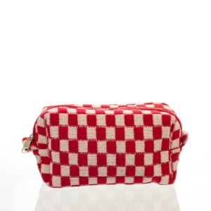 Necessaire Bauzinho Tricô VERMELHA 16x11x6cm - FLORIE - UND