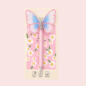 Caneta Esferográfica Premium Apagável Borboleta 3D 0.5 mm - IMPORTADO - UND