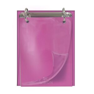 Porta Fichas Vertical Argolado Vision Rosa DAC