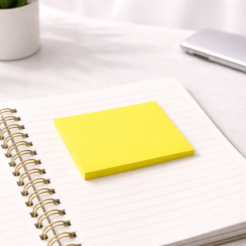Bloco de Notas Adesivado Amarelo Neon Tam xx - IMPORTADO - UND