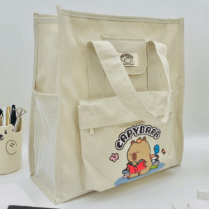 Bolsa de Ombro c/ Bolso Externo Capivara