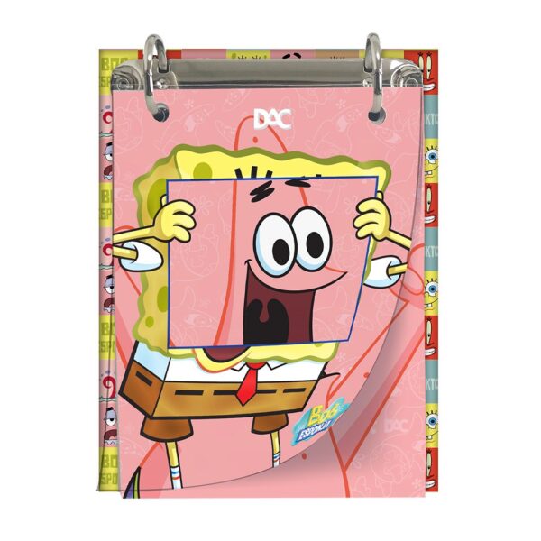 Porta Fichas Mini Fichário Vertical Bob Esponja 80 fls - DAC