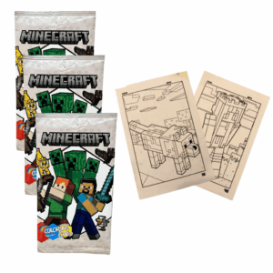 Card Surpresa para Colorir Minecraft 4 Und - 1 PACOTE