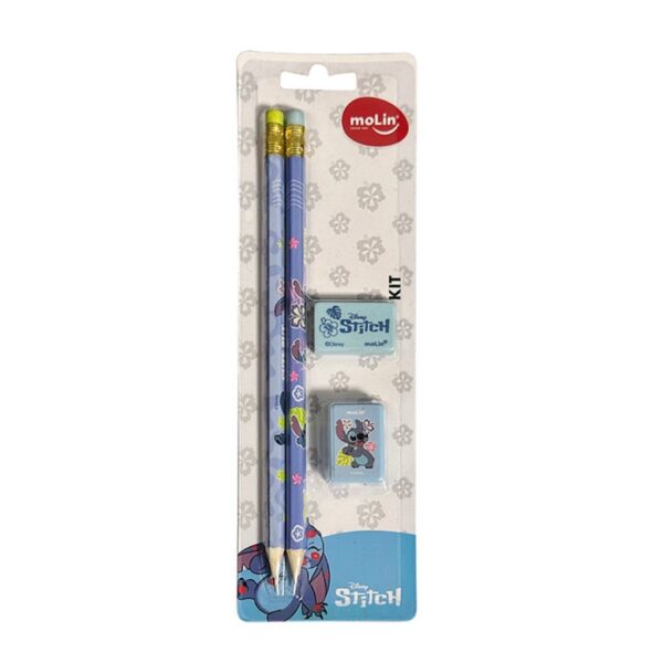 Kit Escolar Stitch 4 Peças MOLIN - BLISTER