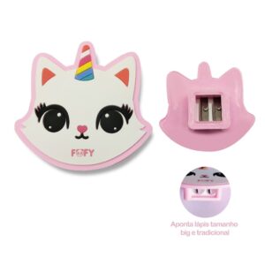 Apontador 2 Furos Gato Unicórnio FOFY - BLISTER
