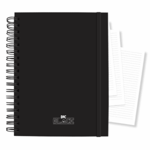Caderno Smart Universitário 15 Divisórias All Black 140 fls - DAC