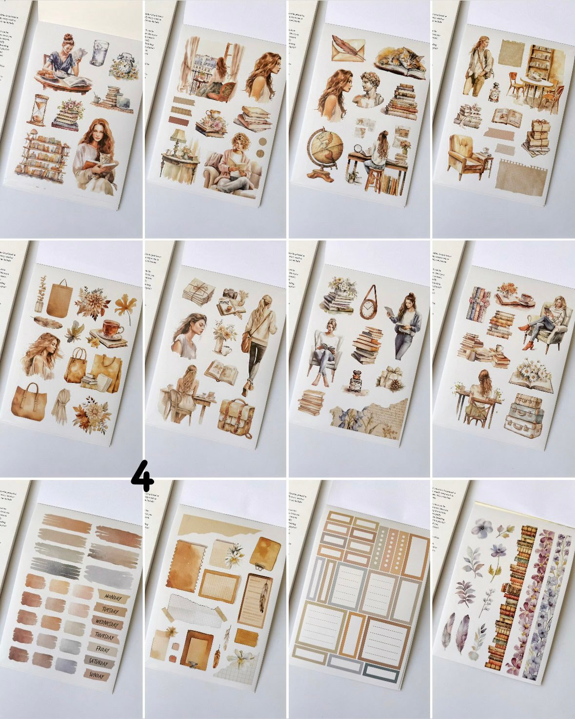 Caderno de Adesivos p/ Scrapbook e Colagens Moment Vibes 12 fls - IMPORTADO - UND