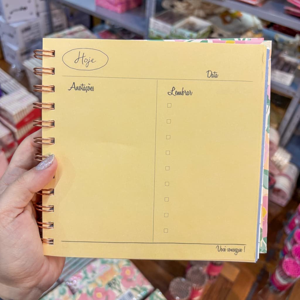Planner Flores Tropicais 16,5x16,5cm 80 Fls - SKYPAPER - UND