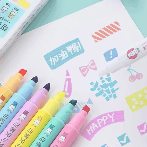 Marca Texto Apagável Dreamy Colors 6 Cores - BLISTER
