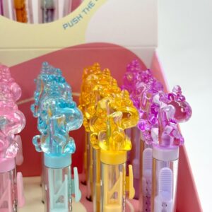 Caneta Borracha Unicórnio Cristal