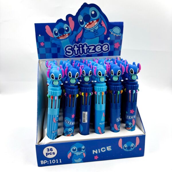 Caneta 10 Cores Stitch
