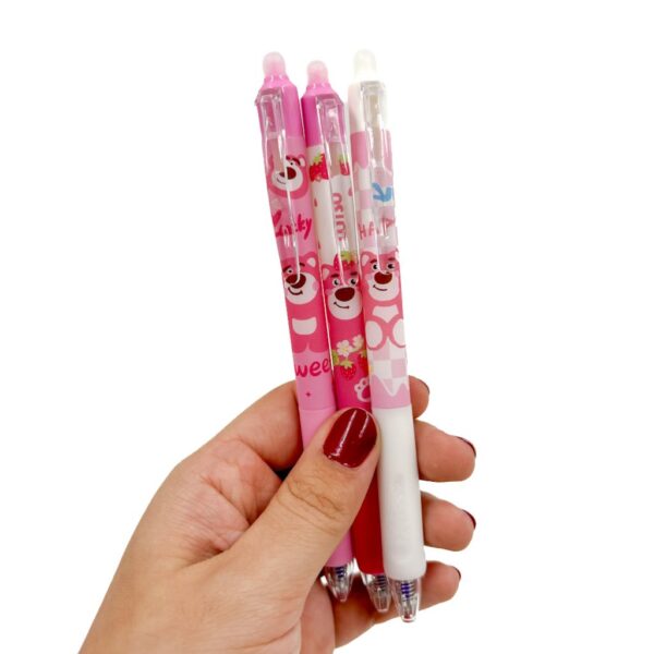 Caneta Clic Apagável Lotso Ursinho Morango - Cx 12 Und