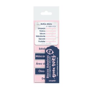 Bloco Adesivo Rotina Skincare c/ Cheirinho BRUNA TAVARES - LEOARTE - BLISTER 1 UND
